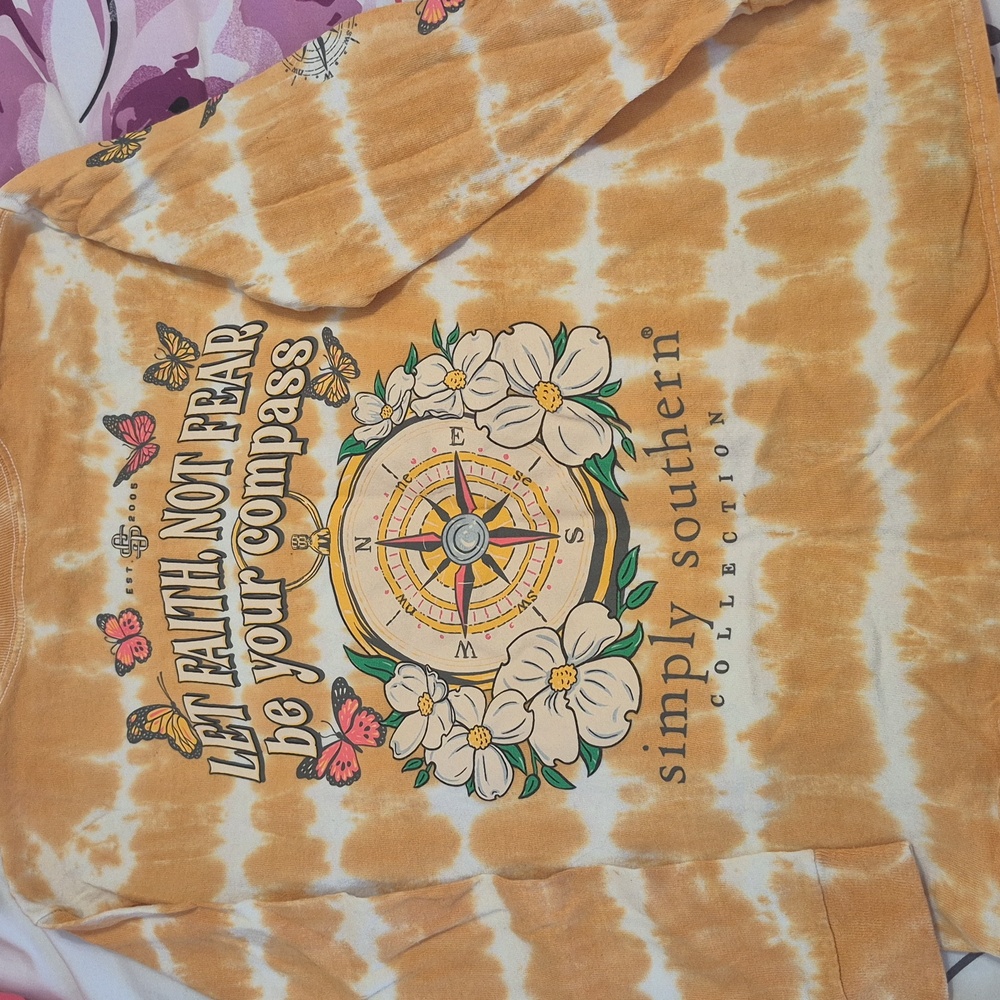 Simply Southern Tie-Dye Long Sleeve Shirt Size Medium
